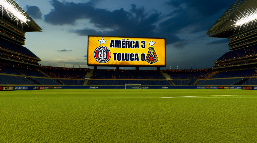 América golea 3-0 al Toluca y se mantiene en segundo lugar de la tabla general (Videos)