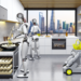 Robots humanoides que aprenden a limpiar y cocinar en Shanghái