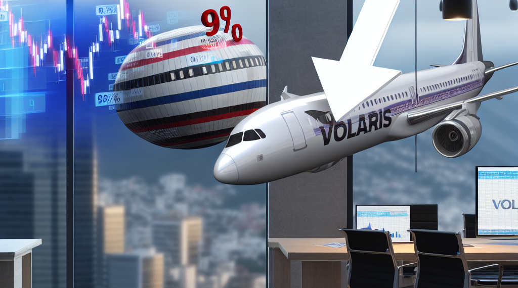 Bolsa mexicana cae con fuerza; Volaris pierde 9%