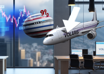 Bolsa mexicana cae con fuerza; Volaris pierde 9%