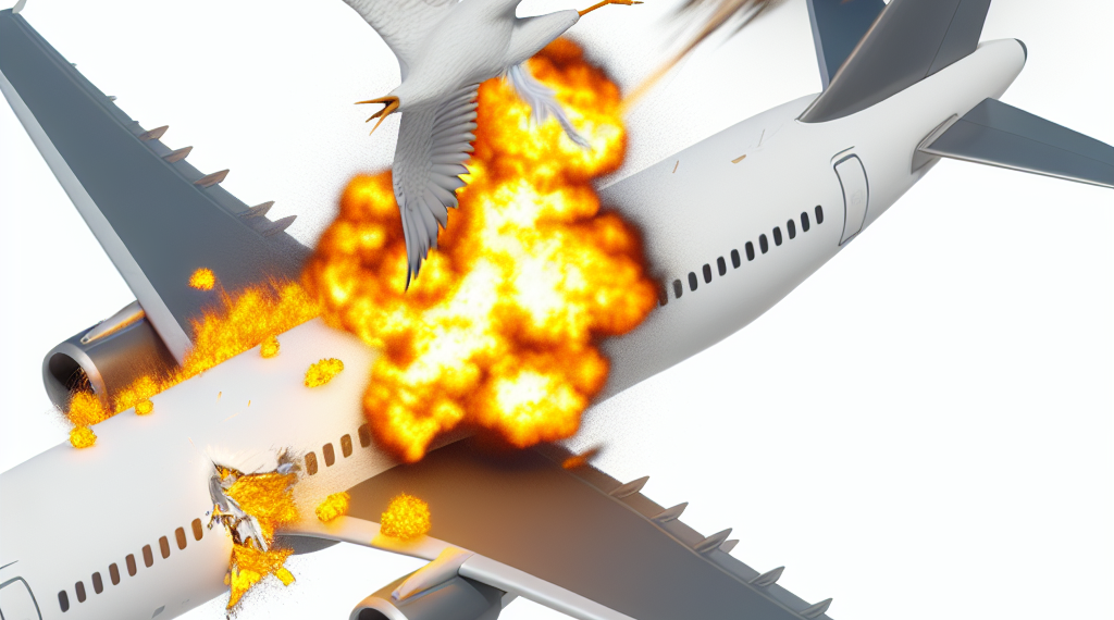 Chocó avión de carga con pájaro y se incendió - El Tiempo de México