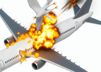 Chocó avión de carga con pájaro y se incendió - El Tiempo de México