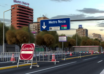 Bloqueo en Av Central entre estaciones de Metro Neza e Impulsora