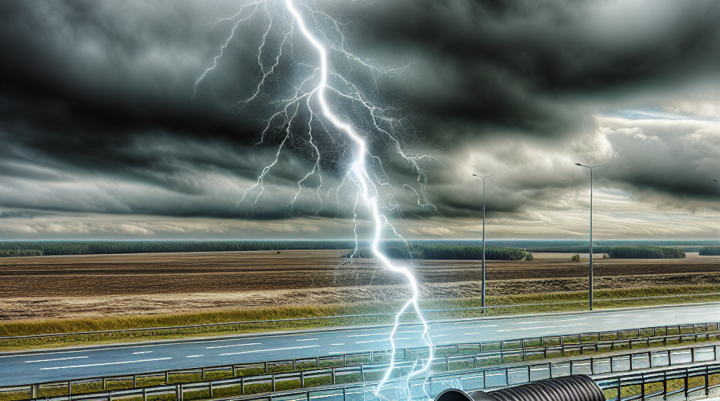 Captó conductor caída de rayo en plena autopista 🎦 - PuenteLibre.mx