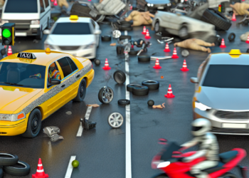 Furia en Periférico: Taxista y motociclista pelean y provocan caos vial (Video)