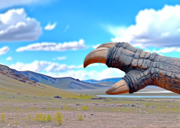 Encuentran garra gigante de dinosaurio en el desierto de Mongolia
