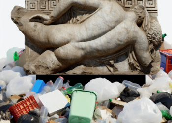 Encuentran una estatua de dos mil años de antigüedad abandonada en una bolsa de basura en Grecia