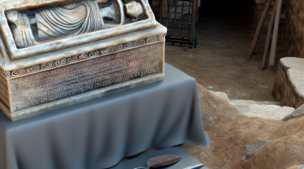 encuentran la espectacular tumba de un gladiador con el epitafio intacto en un mausoleo de 2.000 años con monedas y urnas