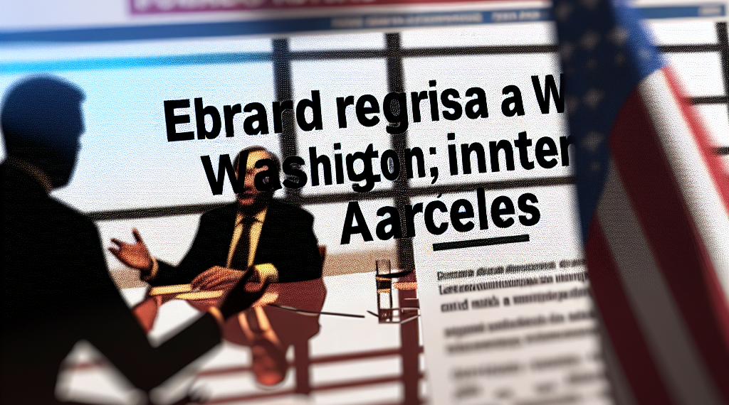 Ebrard en Washington por tercera vez; busca frenar aranceles al acero y aluminio