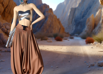 Eiza González luce pantalones harem de Loewe en tendencia de Primavera-Verano 2025