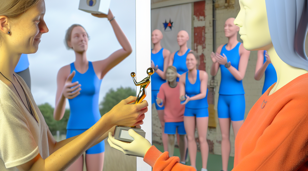 Evelyn Guijarro es felicitada por Mati Álvarez ante su campeonato en Exatlón