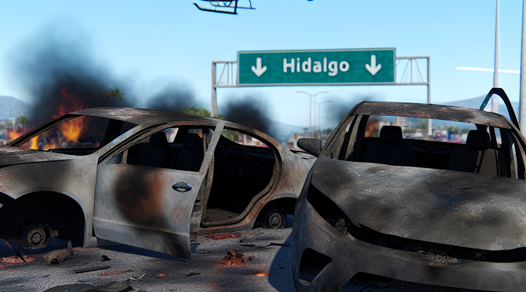 Falla operativo de FGR en Hidalgo: seis agentes rescatados y tres vehículos incendiados