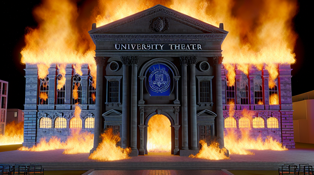 Incendio acaba por completo con el teatro de la Universidad Autónoma de Sinaloa