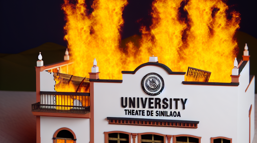 Incendio consume el Teatro Universitario de la Autónoma de Sinaloa