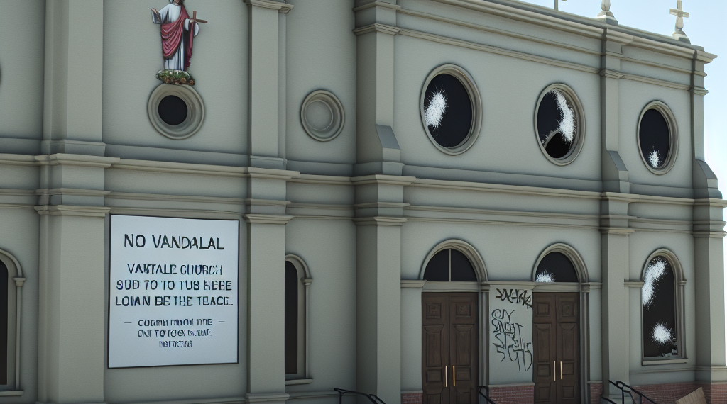 Iglesia católica es vandalizada con discursos de odio en Estados Unidos