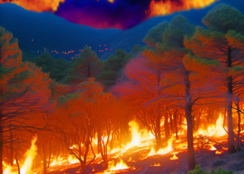 Se desata incendio en Sierra de Arteaga, Coahuila; viento impide que logre ser controlado (Videos)