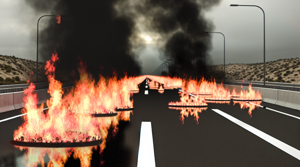 Se incendia tráiler en autopista México-Querétaro a la altura de Perinorte