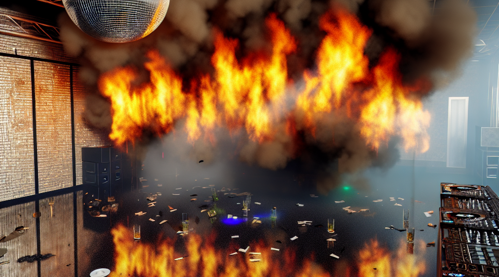 VIDEO: Captan momento en que fuegos artificiales provocan incendio en discoteca de Macedonia