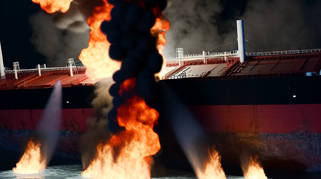 Se produce un incendio tras la colisión de un petrolero y un buque de carga frente a las costas del Reino Unido