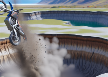 Momento en que biker fue “tragado” por socavón 🎦 - El Tiempo de México