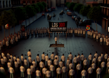 Miembros de "Los 300" marchan para pedir liberación de su líder, quien fue detenido en Veracruz