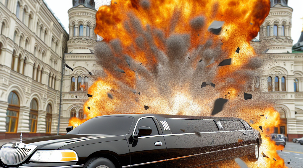 Limusina de lujo de equipo de Putin explota en calles de Moscú | VIDEO