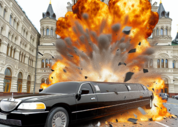 Limusina de lujo de equipo de Putin explota en calles de Moscú | VIDEO