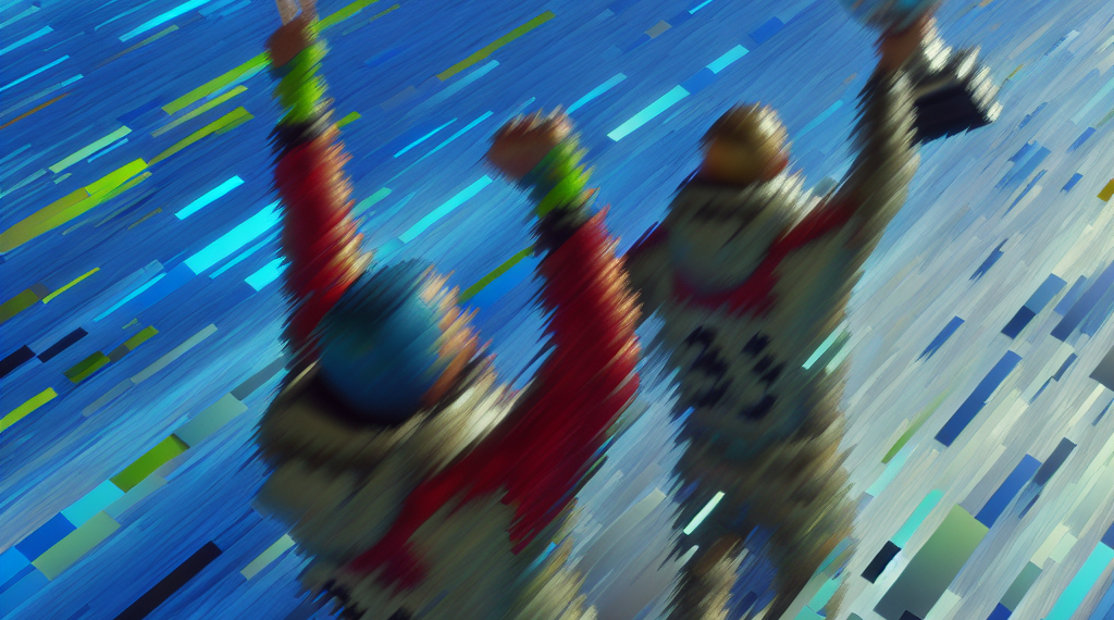 momento inédito para celebrar el triunfo