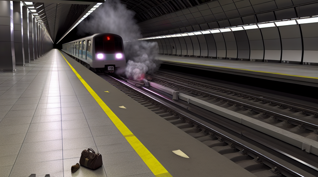 Mujer se lanza al metro y conductor logra frenar a centímetros de distancia