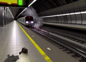 Mujer se lanza al metro y conductor logra frenar a centímetros de distancia