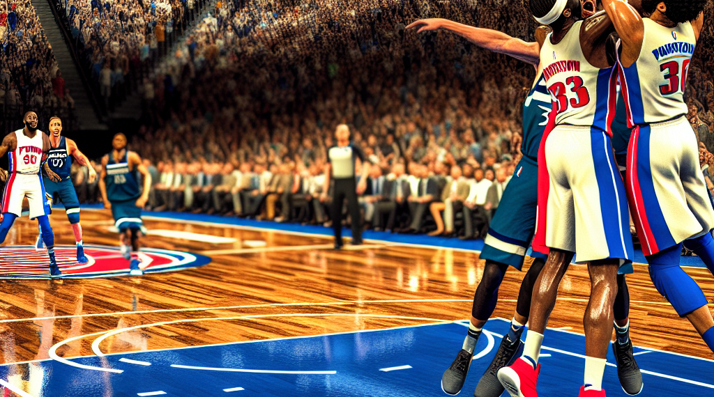 Brutal pelea entre Pistons y Timberwolves / Foto: Especiales