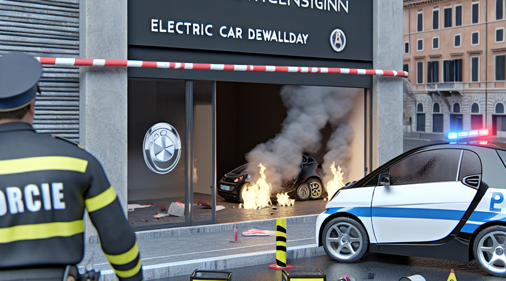 Policía de Roma investiga incendio en tienda de Tesla que dejó 17 coches calcinados – El Financiero