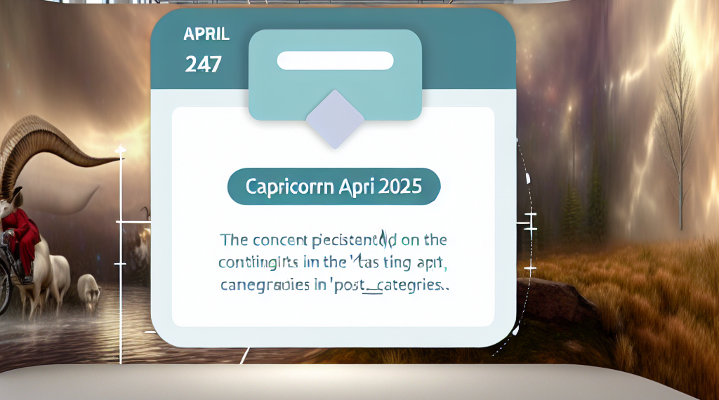 Horóscopo de Capricornio para abril 2025: Tus predicciones del mes