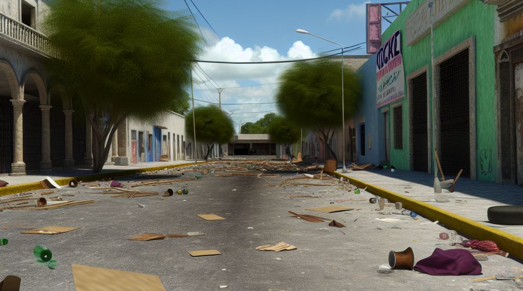 Dispersan con extintores protesta de docentes en Yucatán (Video)