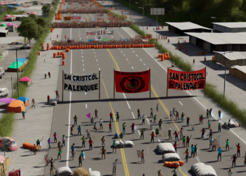 Protestan contra la construcción de la autopista San Cristóbal de las Casas-Palenque