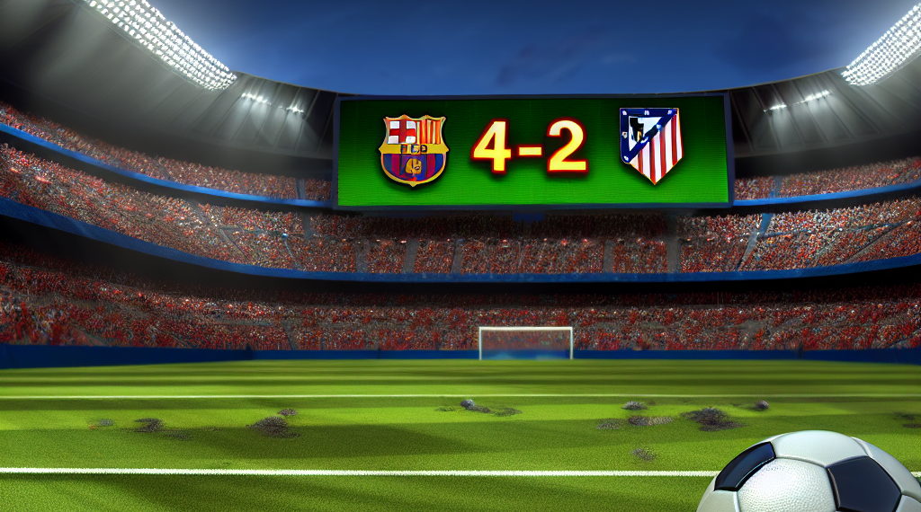 Dos goles en los últimos minutos dan la remontada al Barcelona para vencer 4-2 al Atlético de Madrid