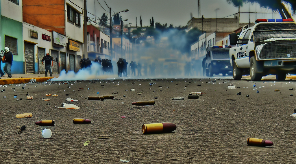 Con gas lacrimógeno y balas de goma, policías reprimen a mujeres durante el 8M en Oaxaca