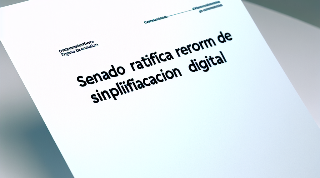 El Senado aprueba por unanimidad la reforma de simplificación administrativa y digitalización