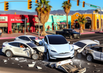 Un Cybertruck Tesla chocó contra siete vehículos en Tijuana; el conductor intentó darse a la fuga