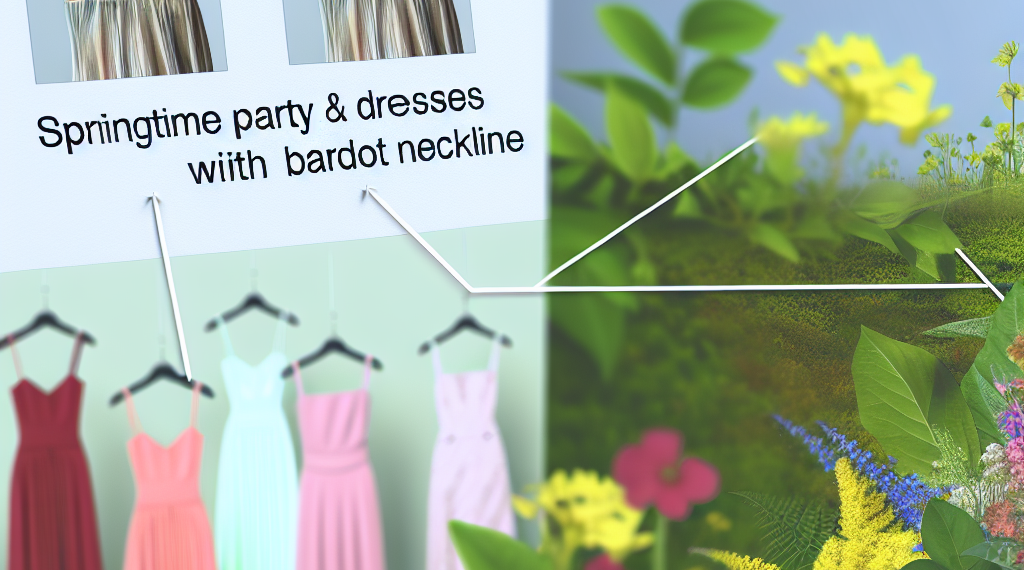 Vestidos de invitada con escote bardot para primavera
