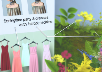 Vestidos de invitada con escote bardot para primavera