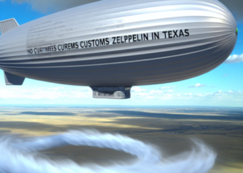 Fuertes vientos hacen que un dirigible de la aduana estadounidense recorra casi 965 kilómetros a través de Texas