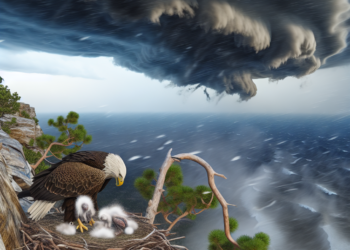 ¡Contra viento y nieve! Águilas calvas protegen a sus crías 🎦