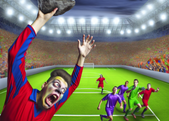 ¡Otra vez! Aficionado de las Chivas lanza un pedazo de cemento hacia los jugadores tras el partido ante Cruz Azul