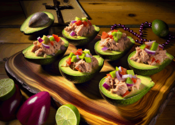 Receta de aguacates rellenos con salpicón de atún para la Cuaresma
