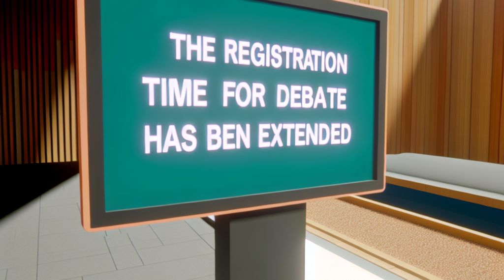 Extienden el plazo para inscribirse en el debate