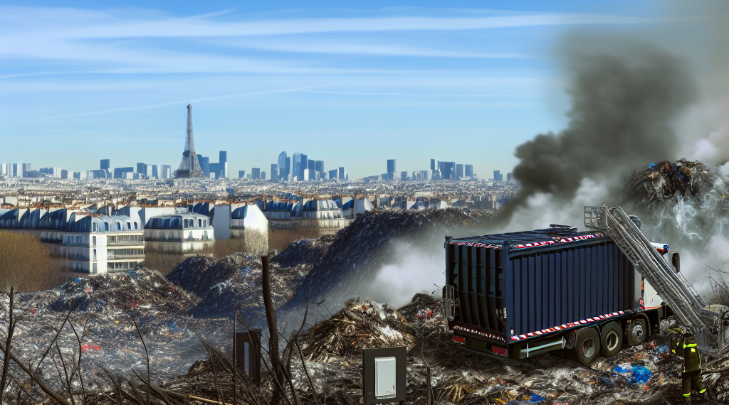 Controlado el espectacular incendio en un centro de desechos de París