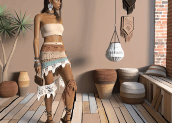 Cómo llevar faldas boho de crochet con sandalias "de abuela" en Primavera-Verano 2025