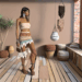 Cómo llevar faldas boho de crochet con sandalias "de abuela" en Primavera-Verano 2025