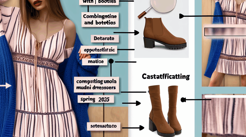 Cómo llevar minivestidos boho con botines en primavera 2025, según las tendencias